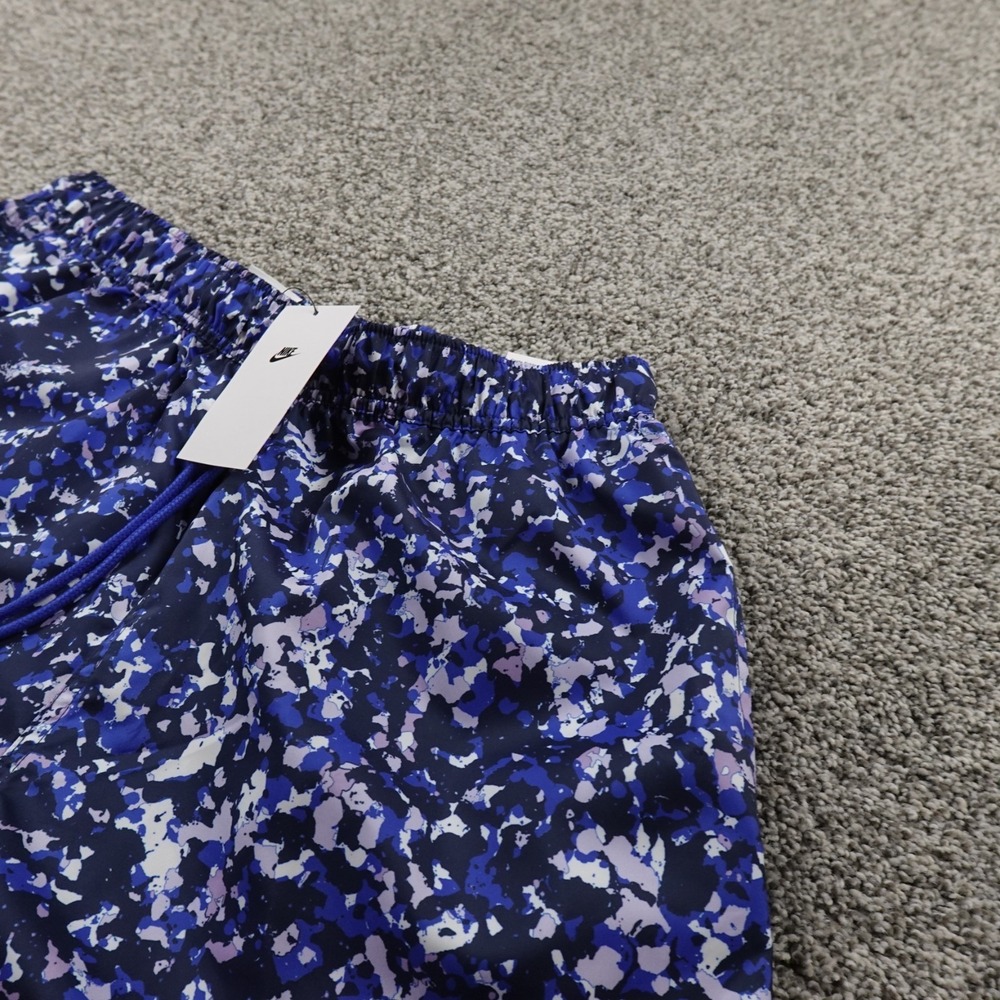 NEW Nike Shorts Mens M Blue White Club Woven Athletic Drawstring Workout Gym Run